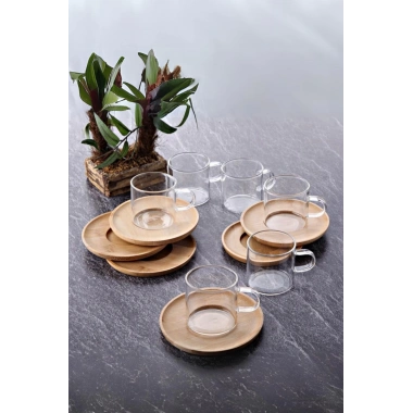 6 Lı Cam Çay Fincanı Seti 200 ml