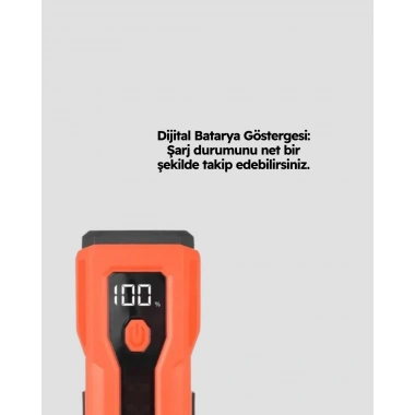 600 Lümen Bisiklet Ön Işık Powerbankli Çakar COB Led