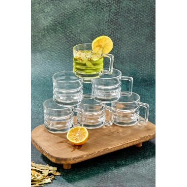 6’lı Cam Çay Kahve Sunum Fincanı 150 ml