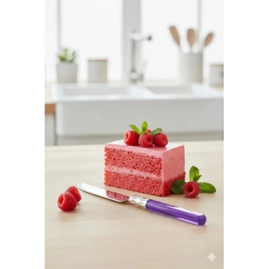 6’lı Paslanmaz Çelik Mor Tatlı Bıçağı Seti