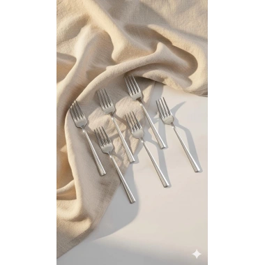 6’lı Paslanmaz Çelik Yemek Çatal Seti Lüks Murat