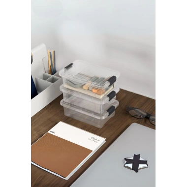 6’lı Şeffaf Saklama Kutusu & Düzenleme Kutusu 1 Lt