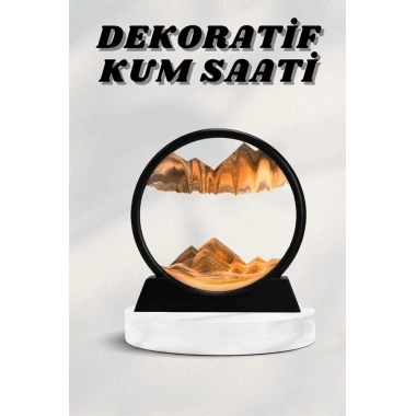 7 Inç Mavi Orta Boy Dekoratif Yuvarlak Şık Kum Tablosu Modern Dekoratif Süs