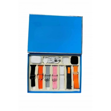 7 Kordonlu Unisex Akıllı Saat Çoklu Kordon Seçeneği Amoled Ekran