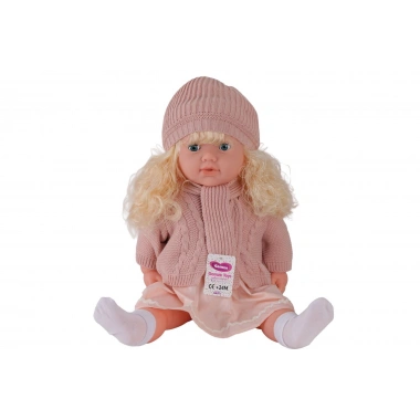 7959 60 CM TRİKOLU HIRKALI SAÇLI BÜYÜK BEBEK