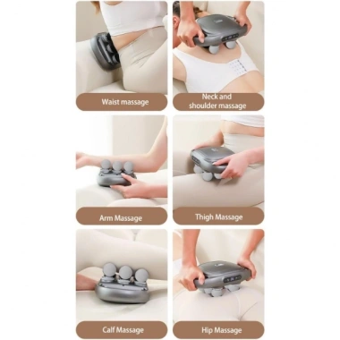 8 Başlıklı Şarjlı Isıtmalı Masaj Aleti