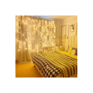 8 Fonksiyonlu Peri Perde Led Uzaktan Kumandalı Günışığı Perde Peri Led (3 Mt X 3 Mt)