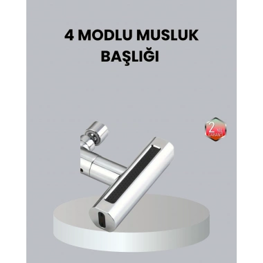 ABS Pirinç Alaşımlı Musluk Başlığı 4 Modlu 360° Dönebilen ve Ekonomik