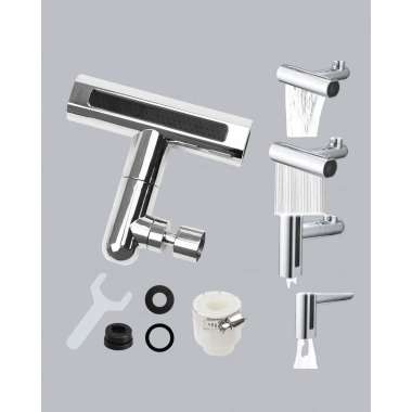 ABS Pirinç Alaşımlı Musluk Başlığı 4 Modlu 360° Dönebilen ve Ekonomik