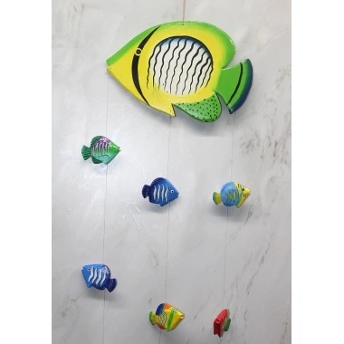 Ahşap Balıklı Rüzgar Çanı Sayang-2