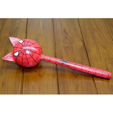 Ahşap Kedili Spiderman Marakas Tekli Polos:24