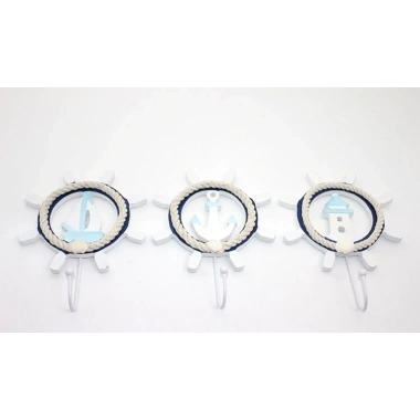 Ahşap Marin Dümenli Askılık Alk2476