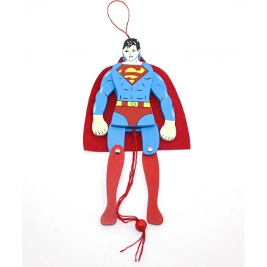 Ahşap Sallanan Süperman Figürü