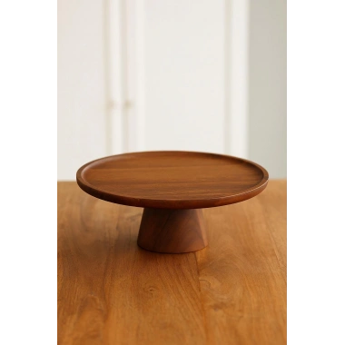 Akasya Ayaklı Sunumluk & Sunum Tabağı & Sunum Servisi 25x25x10 cm