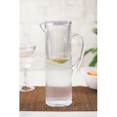 Akilik Barok 1,5 Lt Şeffaf Sürahi (Buzdolabı Kapak Rafına Sığar)