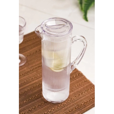 Akilik Barok 1,5 Lt Şeffaf Sürahi (Buzdolabı Kapak Rafına Sığar)