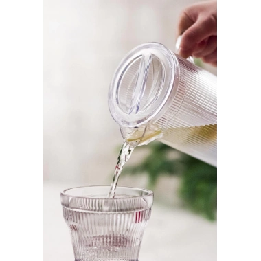 Akilik Barok 1,5 Lt Şeffaf Sürahi (Buzdolabı Kapak Rafına Sığar)