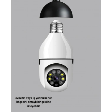Akıllı Duy Kamera 360 Derece Dönebilir ve PTZ Teknolojili