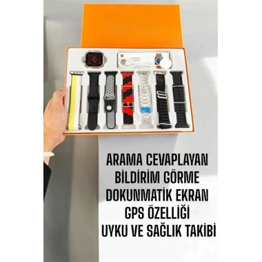 Akıllı Saat 7 Farklı Kordonlu Arama Cevaplayan Bildirim GPS Özelliği