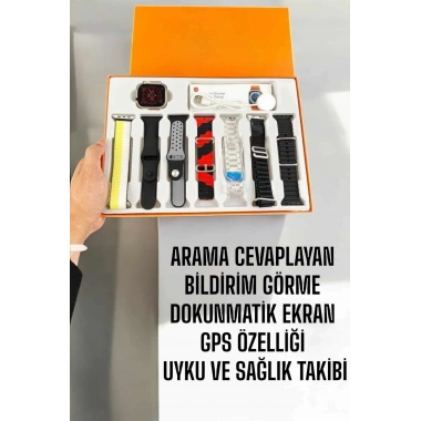Akıllı Saat 7 Farklı Kordonlu Arama Cevaplayan Bildirim GPS Özelliği