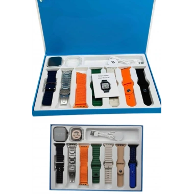 Akıllı Saat 7 Kordon Hediyeli Takvim Alarm Nabız Ölçer Bildirim Görme Sesli Görüşme