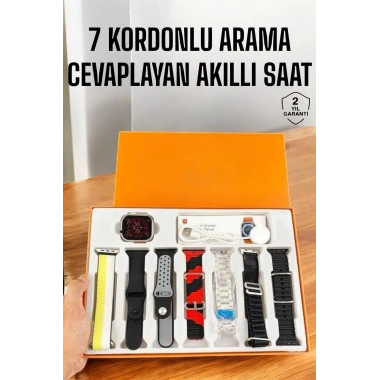 Akıllı Saat 7 Kordonlu Bildirim Görebilen Metal Kordon GPS Özelliği