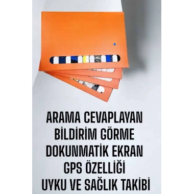 Akıllı Saat 7 Kordonlu Bildirim Görebilen Metal Kordon GPS Özelliği