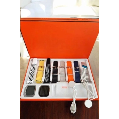 Akıllı Saat 7 Kordonlu Metal,Plastik Ve Hasır Kordon Seçeneği