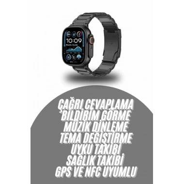 Akıllı Saat Arama Konuşma GPS ve NFC Özelliği 3 Kordonlu Amoled Ekran