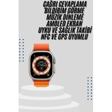 Akıllı Saat Bleutooth Bağlantılı Akıllı Saat Amoled Ekran 49 MM