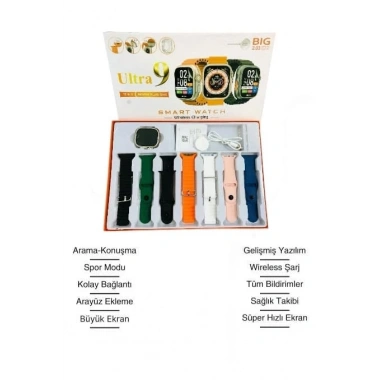 Akıllı Saat Bluetooth Bağlantılı 2.09 İnç HD Ekran ve Çok Yönlü Sağlık Takibi