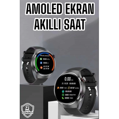 Akıllı Saat Bluetooth Bağlantılı Amoled Ekran Uyku ve Sağlık Takibi