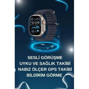 Akıllı Saat Bluetooth Bağlantılı NFC ve GPS Uyumlu Nabız Ölçer Sesli Görüşme