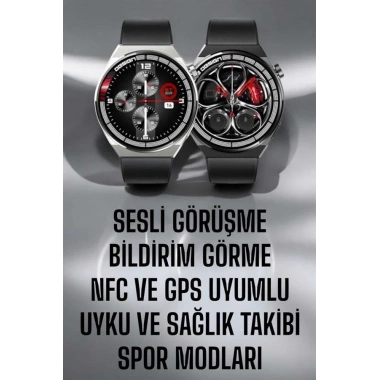 Akıllı Saat GPS VE NFC Özelliği Sesli Görüşme Dokunmstik Ekran