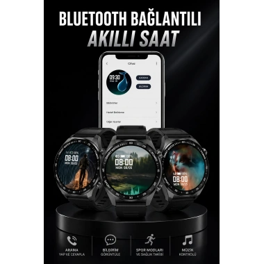 Akıllı Saat GPS VE NFC Özelliği Sesli Görüşme Dokunmstik Ekran