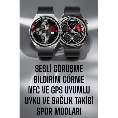 Akıllı Saat GPS VE NFC Özelliği Sesli Görüşme Dokunmstik Ekran