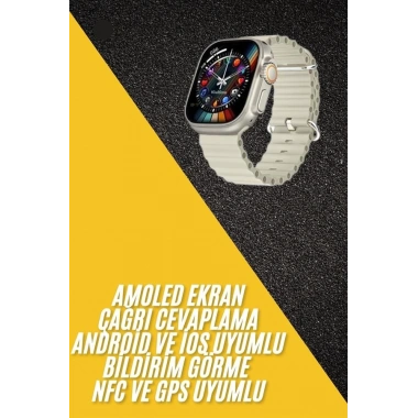 Akıllı Saat Kol Saati Android ve İOS Uyumlu Nabız Ölçer Sesli Asistan