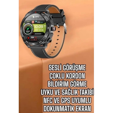 Akıllı Saat Nabız Ölçer Uyku Takibi Sesli Görüşme Bildirim Görme