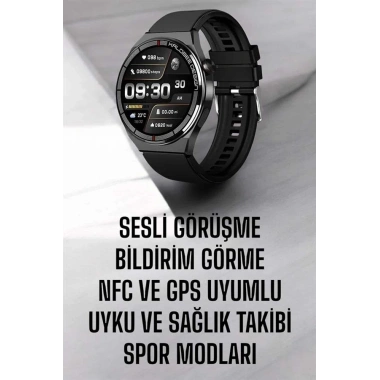 Akıllı Saat Nabız Sensörlü Bildirim Görebilen Spor Modları GPS Takibi