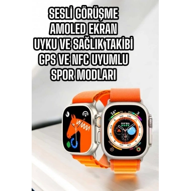 Akıllı Saat NFC ve GPS Uyumlu Uyku ve Sağlık Takibi Sesli Görüşme