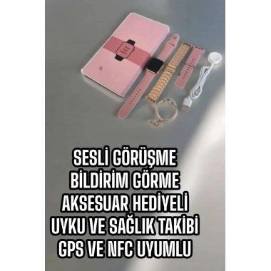 Akıllı Saat Sesli Görüşme Bildirim Görme Uyku ve Sağlık Takibi