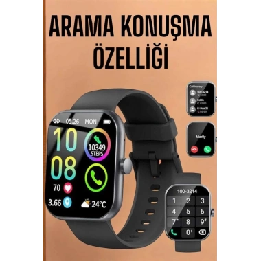 Akıllı Saat Tema Değiştirme Bluetooth Bağlantılı Arama Cevaplayan