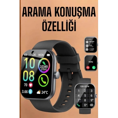 Akıllı Saat Tema Değiştirme Bluetooth Bağlantılı Arama Cevaplayan