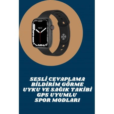 Akıllı Saat Tema Değiştirme Uyku ve Sağlık Takibi Sesli Asistan Bildirim Görme