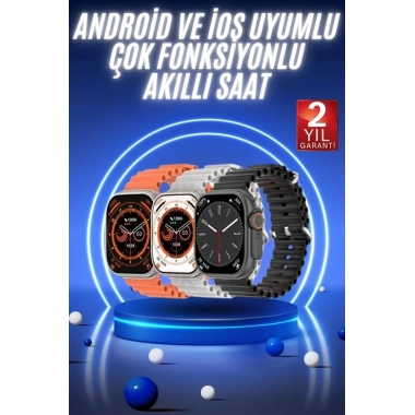 Akıllı Saat Ultra Android & İOS Uyumlu Arama Bildirim Özellikli