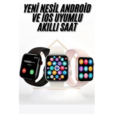 Akıllı Saat Uyku ve Sağlık Takibi Arama Cevaplama 44 MM Amoled Ekran