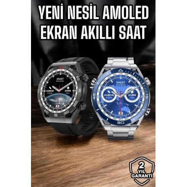 Akıllı Saat Yeni Nesil 2024 Model Metal Kordonlu Bluetooth Bağlantılı