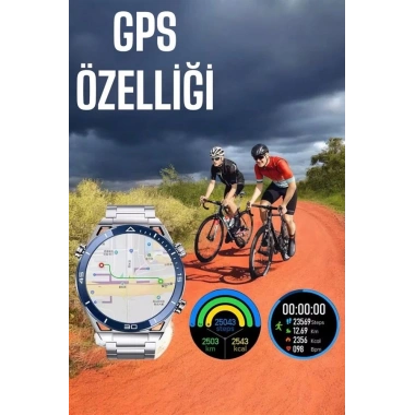 Akıllı Saat Yeni Nesil 2024 Model Metal Kordonlu Bluetooth Bağlantılı