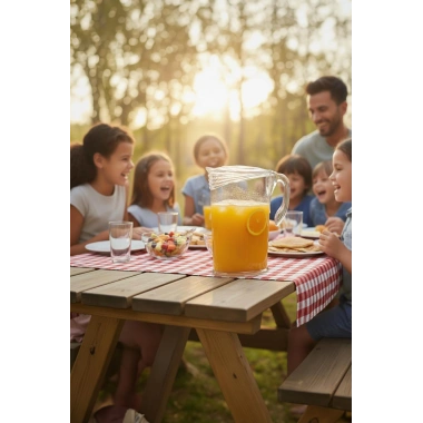 Akrilik 2 Lt Şeffaf Sürahi (Buzdolabı Kapak Rafına Sığar)