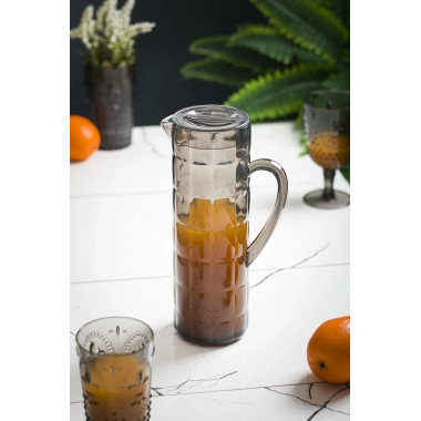 Akrilik Allegra 1,5 Lt Füme Sürahi (Buzdolabı Kapak Rafına Sığar)